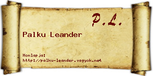 Palku Leander névjegykártya